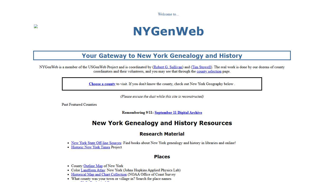 NYGenWeb: Your Gateway to New York Genealogy and History